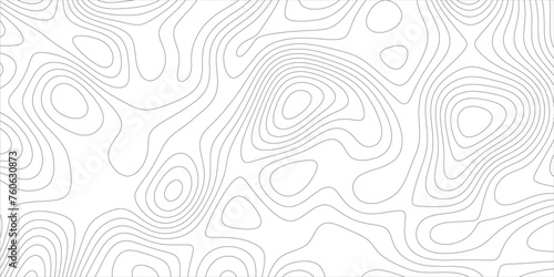 Topographic map background with geographic line map with elevation assignments.Modern design with White topographic wavy pattern design. Paper Texture Imitation of a Geographical map shades . 