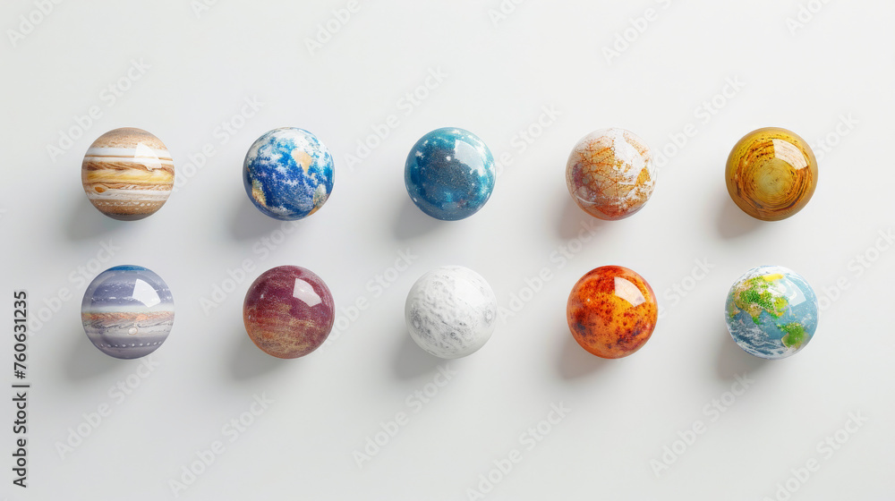 planet ball world isolated on white 3d art