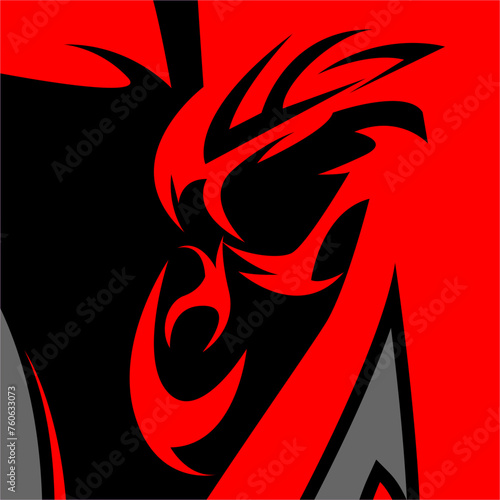 abstract racing logo design illustration background