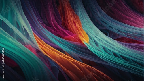Organic Flow A panoramic wallpaper background featuring abstract, fluid lines reminiscent of natural forms and movements, creating a serene and harmonious atmosphere