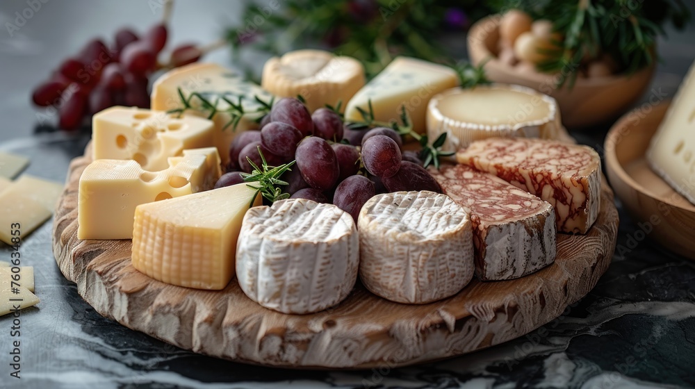 Cheese background. Beautiful assortment of cheeses and vegetables in vintage style on a marble background for design. Cheese background. Beautiful assortment of cheeses and vegetables in vintage style on a marble background for design.