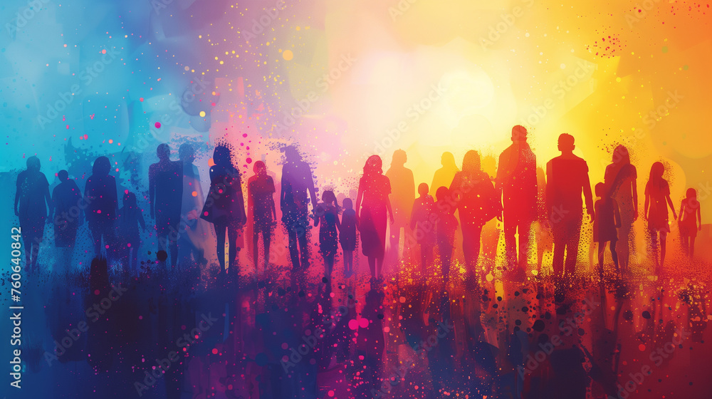 colorful people background