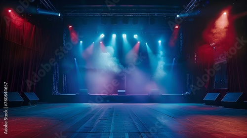 stage spotlight with curtains