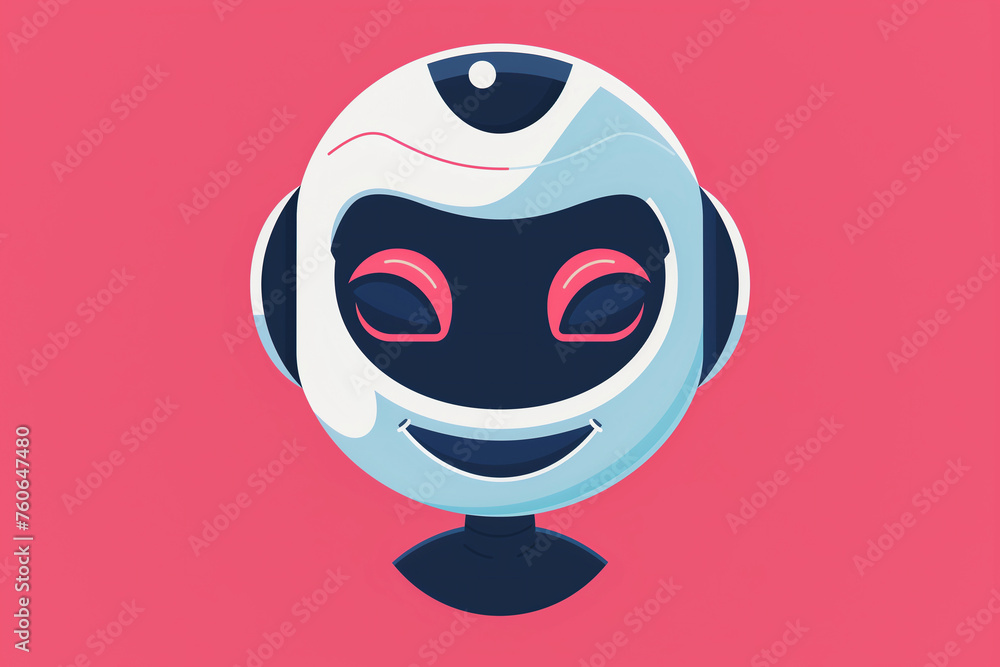 Cheerful AI Robot Illustration Cheerful AI Robot Illustration