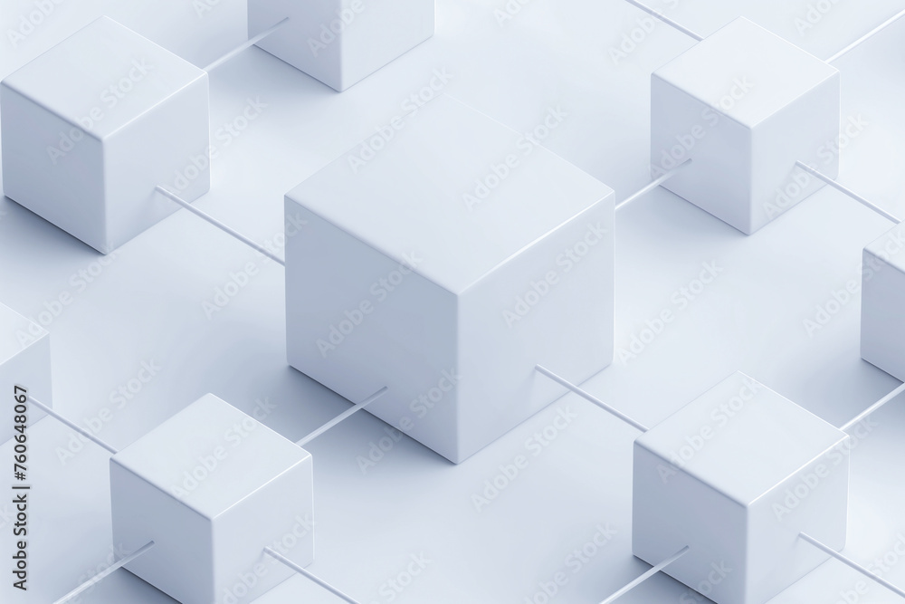 White 3D Cubes in Grid Pattern White 3D Cubes in Grid Pattern