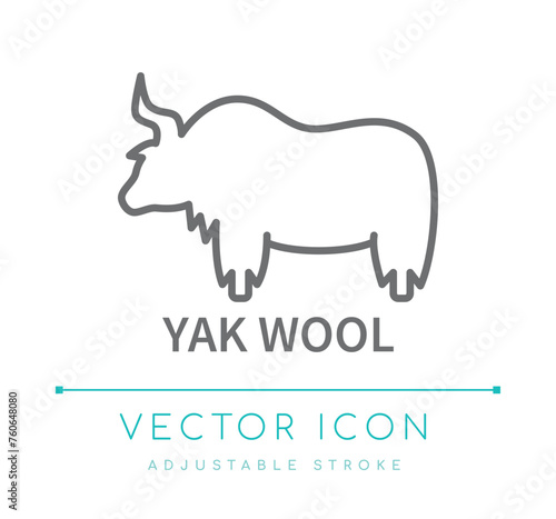 Yak Wool Line Icon