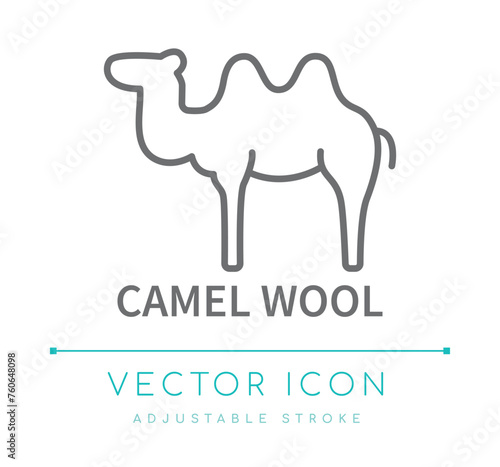 Camel Wool Line Icon