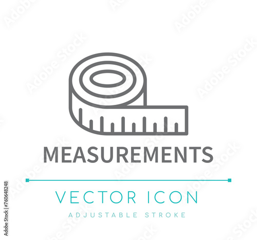 Measurements Line Icon