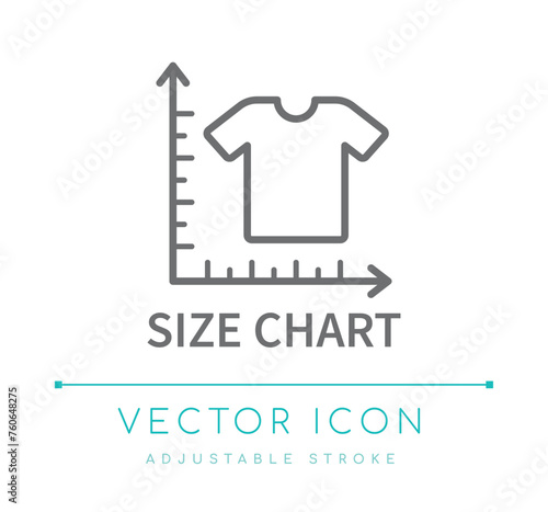 Size Chart Tshirt Line Icon