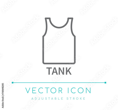 Tank Tshirt Line Icon