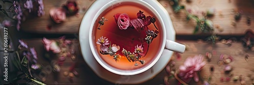 Relaxing boho style tea