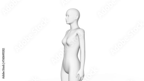  3d female human body, medical science, transparent