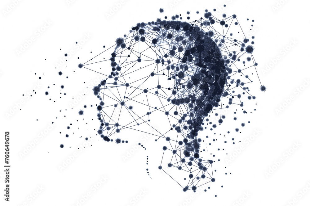 Neuronal Network Human Head Concept Neuronal Network Human Head Concept