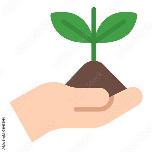 Reforestation flat icon