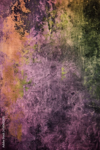 Grunge Background Texture in the Colors Lilac, Moss Green and Soft Coral created with Generative AI Technology