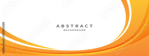 Abstract orange banner background. Graphic design banner pattern background template with dynamic curve shapes