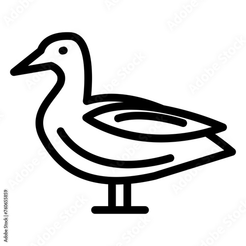 duck bird animal icon