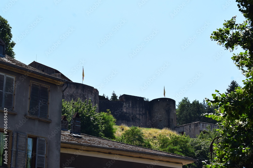 Fototapeta premium castle above Sierck les Bain in northern France