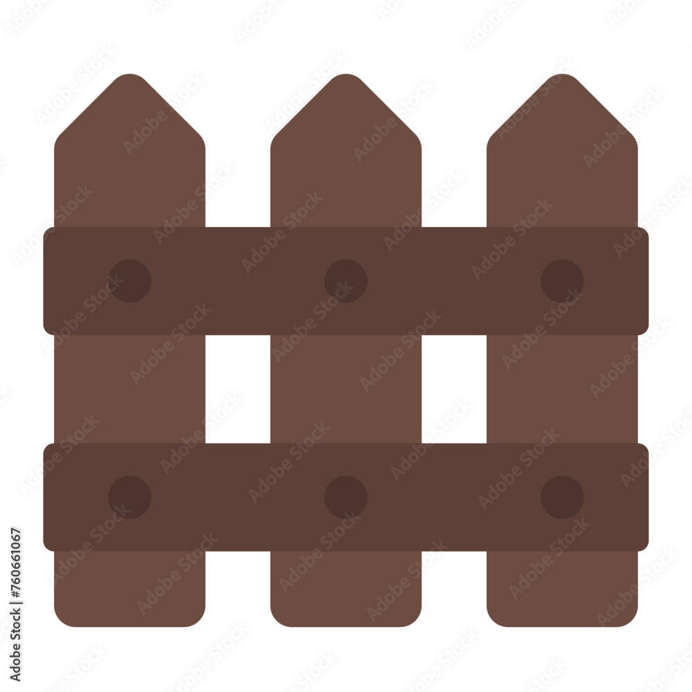 Fototapeta premium Fence flat icon