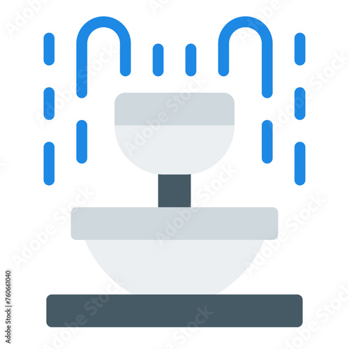 Fountain flat icon