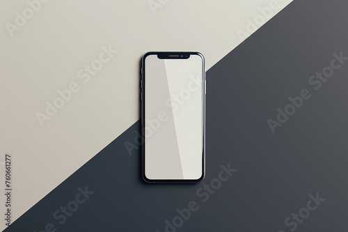 A phone is sitting on a black and white background