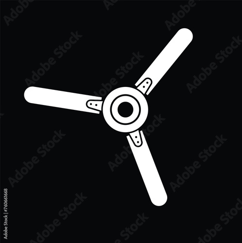 ceiling fan icon isolated sign symbol vector illustration - high quality black style vector icons