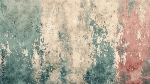 Grunge Background Texture in the Colors Sage Green, Dusty Rose and Cream created with Generative AI Technology