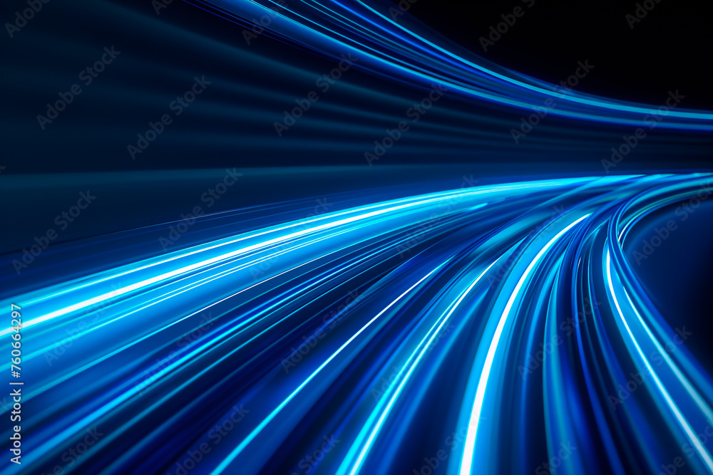 Blue glowing lines curve design Blue glowing lines curve design