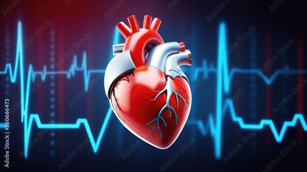 The normal sinus rhythm of the human heart, registering an ...