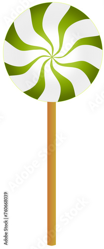 green and milk twist candy