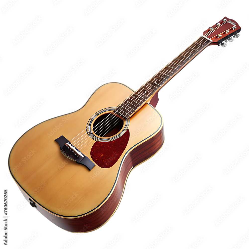 Fototapeta premium 3d illustration guitar red color clipping path