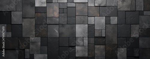 Black marble tile tile colors stone look, in the style of mosaic pop art