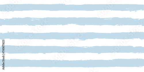 Watercolor stripes vector pattern, baby blue stripe seamless background. Sea grunge stripes, cute brush lines photo