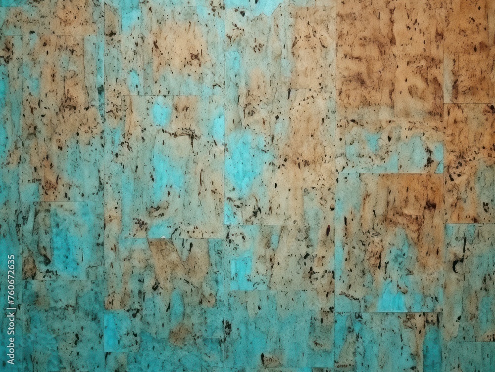 Cyan cork wallpaper texture, cork background