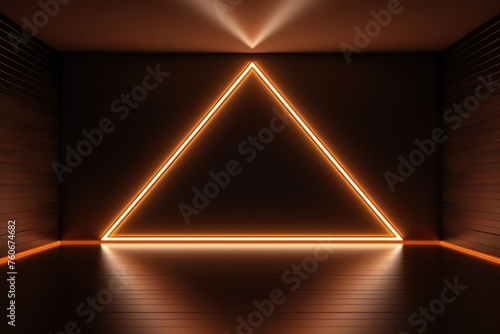 Brown neon tunnel entrance path design seamless tunnel lighting neon linear strip backgrounds 3d  in the style of lightbox