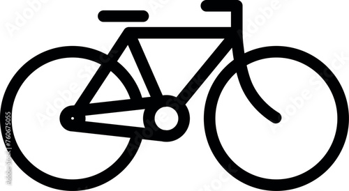 Bicycle line icon. City riding transport symbol