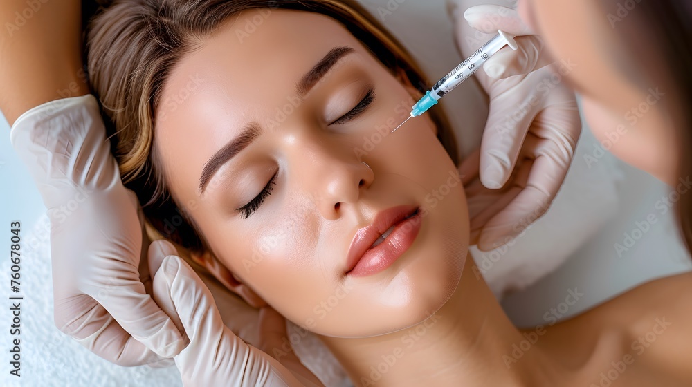 Expert Administering Cosmetic Botox Injection to Enhance Facial Aesthetics.A Step Towards Youthful Radiance with Botox Therapy.