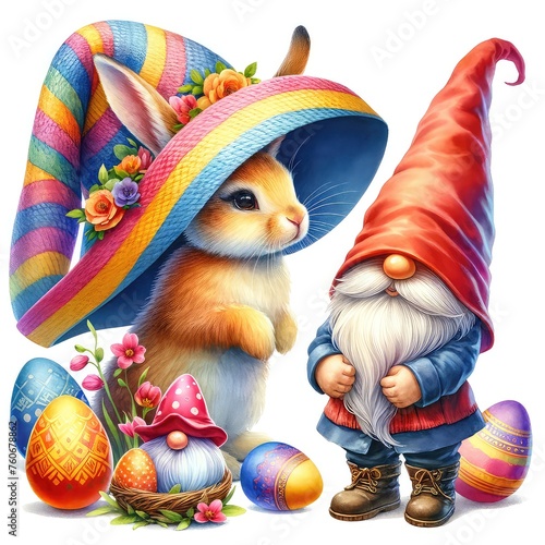Easter Gnome with Easter Eggs © Man888