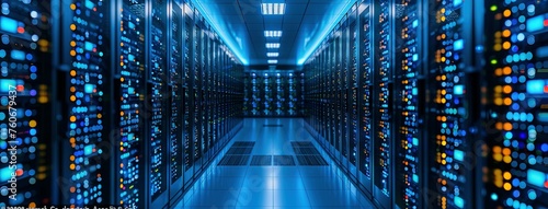Data Center. A Visual Representation of Server Racks in a Data Center room data center backgrounds photo