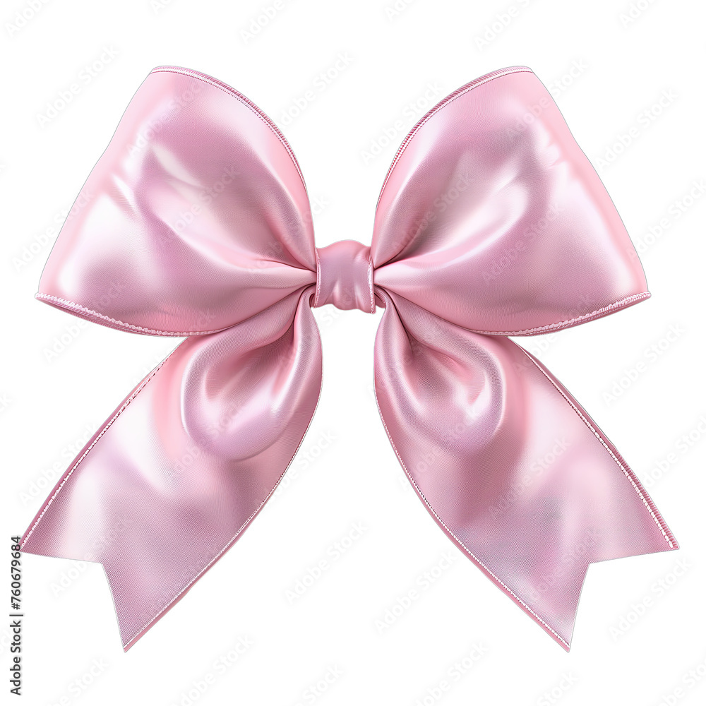 Pink bow and ribbon isolated on transparent background Pink bow and ribbon isolated on transparent background