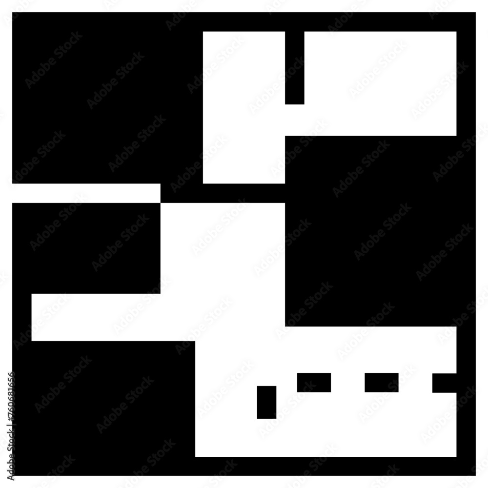 floor plan icon, simple vector design