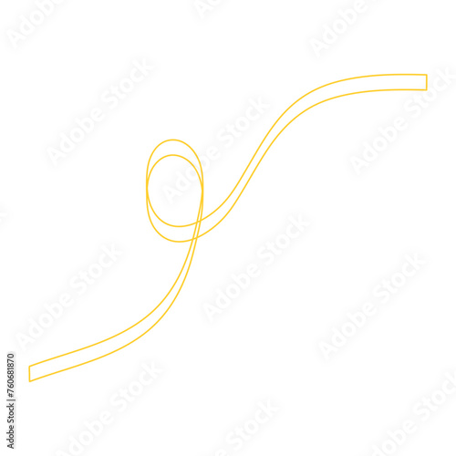 Gold Swirly Ribbon Outline