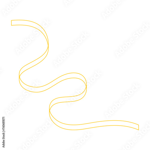 Gold Swirly Ribbon Outline