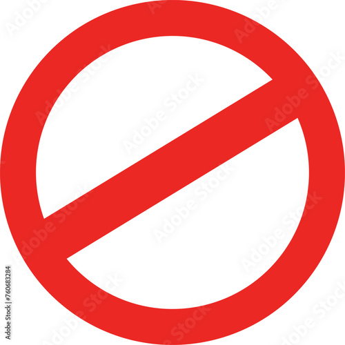 Forbidden sign. Stop and ban red circle symbol © MicroOne