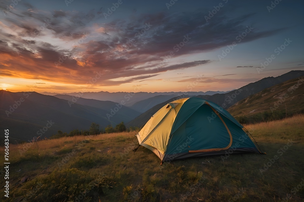 camping in the mountains