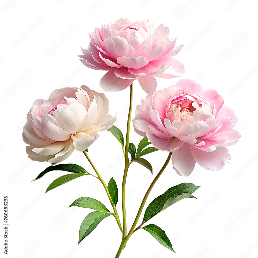 Fototapeta premium Blooming pink peonies