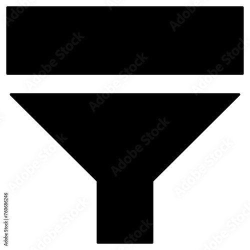 funnel icon, simple vector design