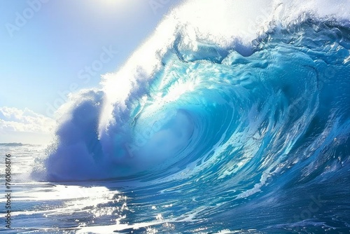 Blue Ocean Wave. generative ai.