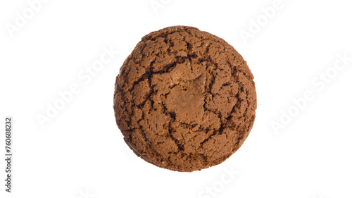 Chocolate cookies isolated on white background