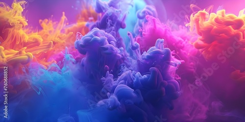 Colorful neon ink in motion creating abstract art captured by cinema camera. Concept Neon Ink Photography, Abstract Art, Motion Capture, Cinema Camera, Vibrant Colors © Ян Заболотний